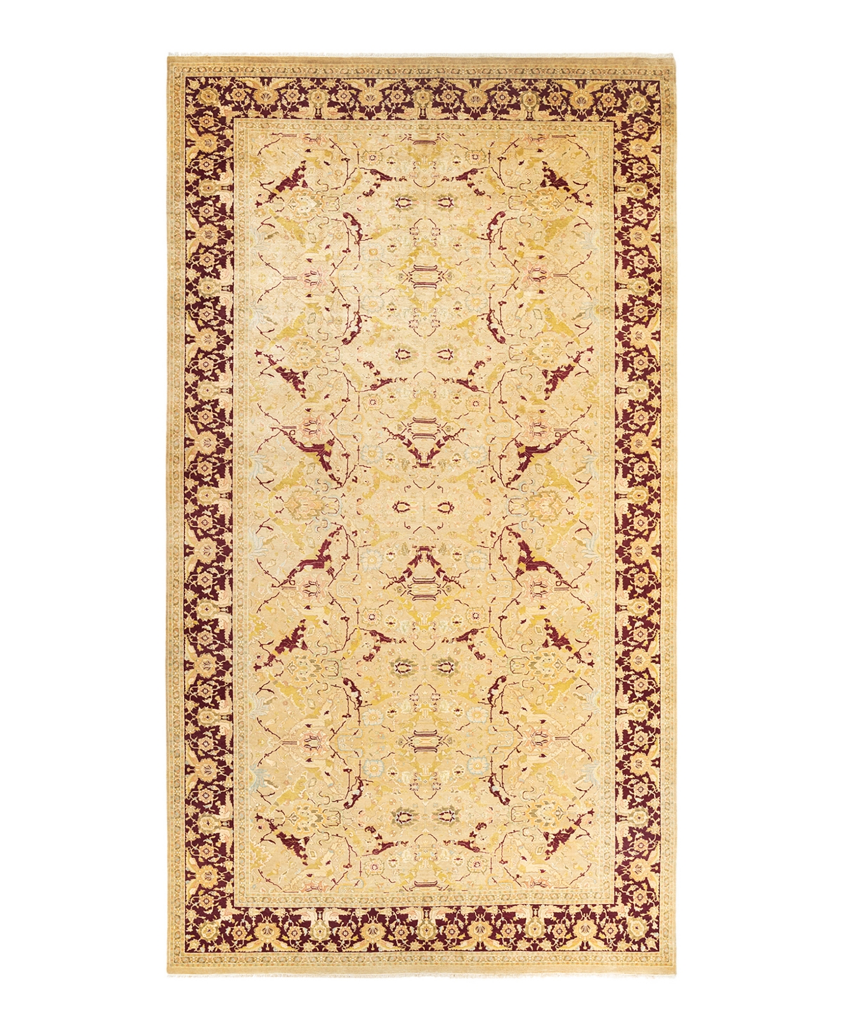 Closeout! Adorn Hand Woven Rugs Mogul M1574 8'1in x 15'1in Area Rug - Yellow