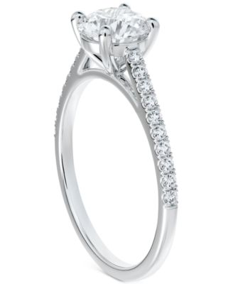 Diamond Cathedral Pav&eacute; Band Engagement Ring (5/8 ct. t.w.) in 14k White, Yellow or Rose Gold