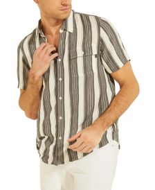 Men's Safari Stripe Button-Down Shirt