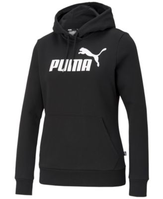 Puma Women's Logo Hoodie - Cotton Black - Size M