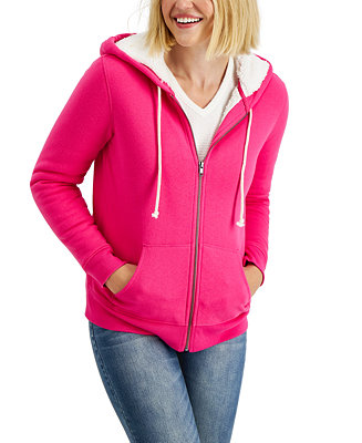 Style & Co Sherpa Lined Zip-Up Hoodie, Created for Macy's & Reviews ...