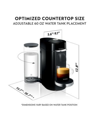 Vertuo Plus Deluxe Coffee and Espresso Machine by De'Longhi in Black