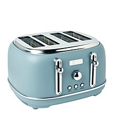 Highclere 4-Slice, Wide Slot Toaster with Bagel and Defrost Settings Browning Control - 75026