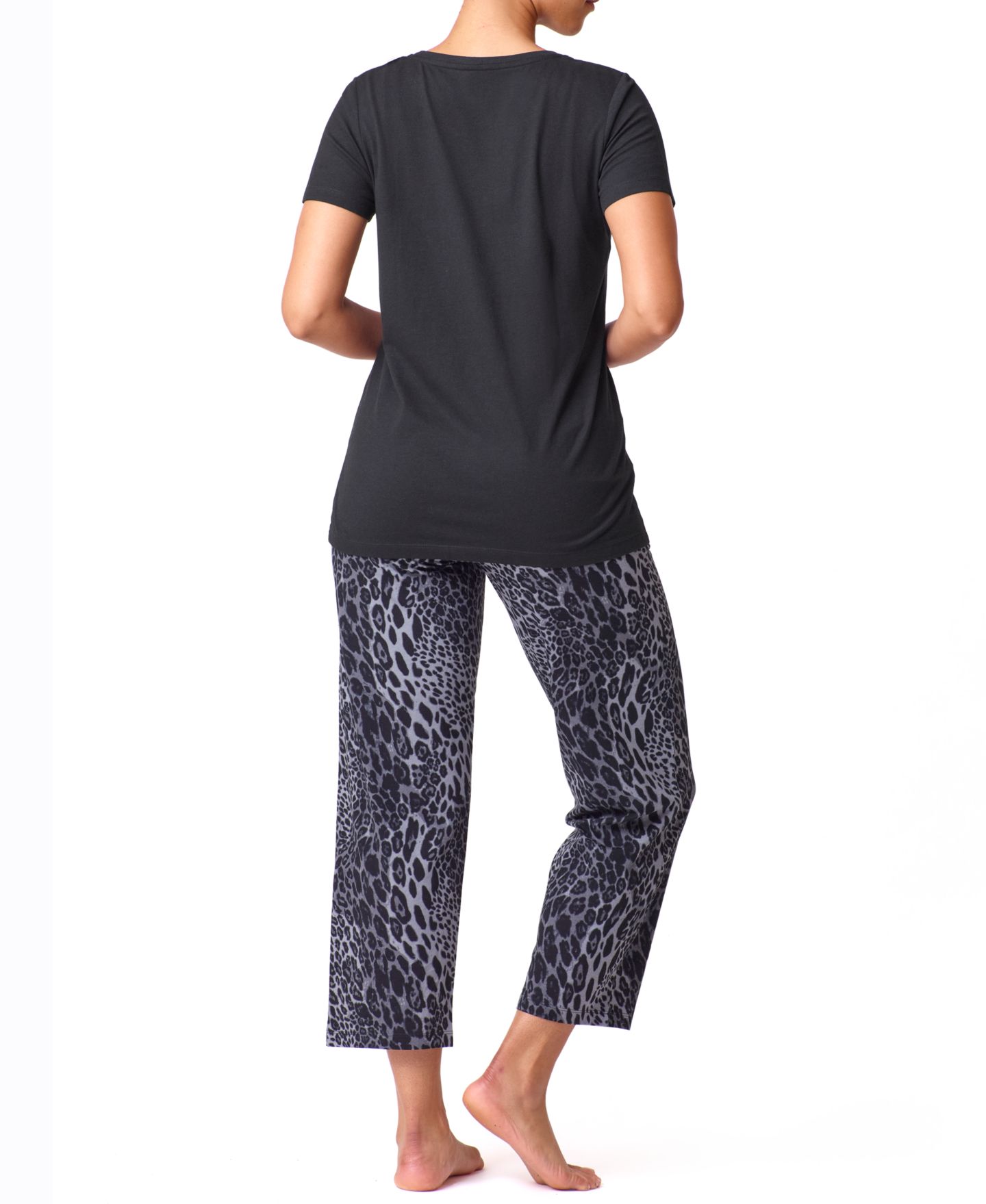 Женские брюки Hue Sleepwell Basic Tee and Pant Separates with Temperature Regulating Technology, цвет: Анималистичный — фото 2