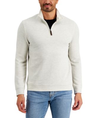 Club Room - Men's Birdseye Quarter-Zip Pullover