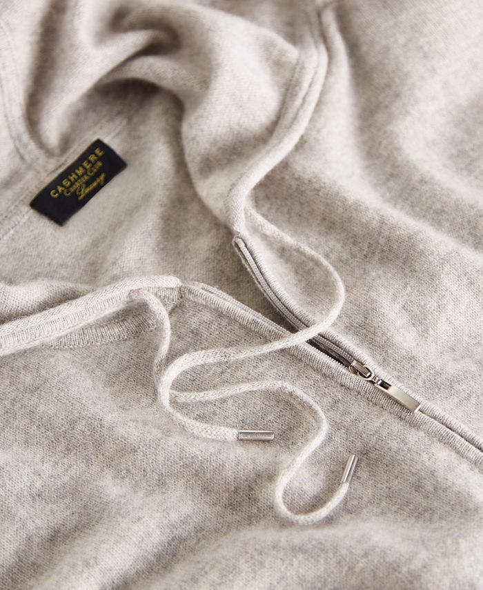 Charter Club Cashmere Zip-Front Hoodie, In Regular and Petites, Created ...