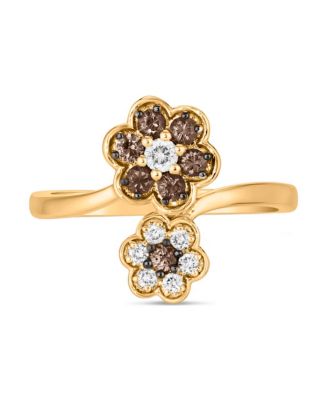 Chocolate Diamond&reg; & Vanilla Diamonds&reg; Ring (3/8 ct. t.w.) in 14k Rose, Yellow or White Gold 