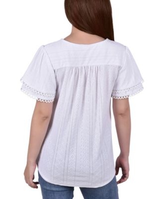 Women's Double Flutter Sleeve Top