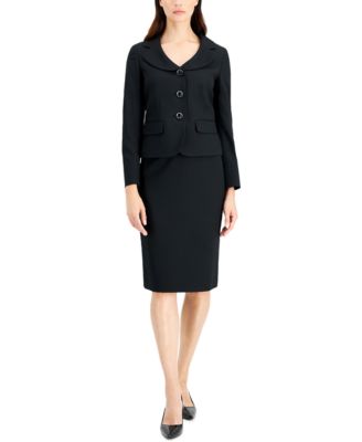 black skirt suit outfit