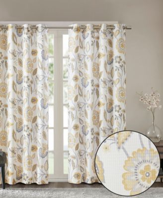 Camille Floral-Print Room Darkening Window Panels