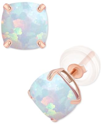 Lab-Grown Opal Stud Earrings (3/4 ct. t.w.) in Sterling Silver