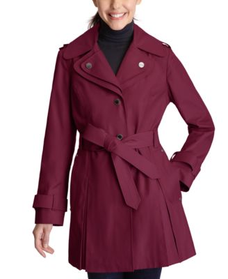 london fog petite hooded trench coat