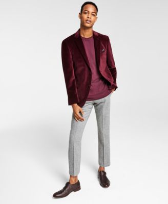 burgundy sports coat