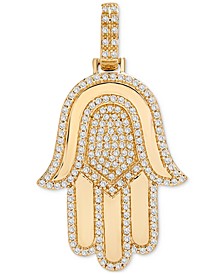 Men's Diamond Hamsa Hand Pendant (1/2 ct. t.w.) in 14k Gold