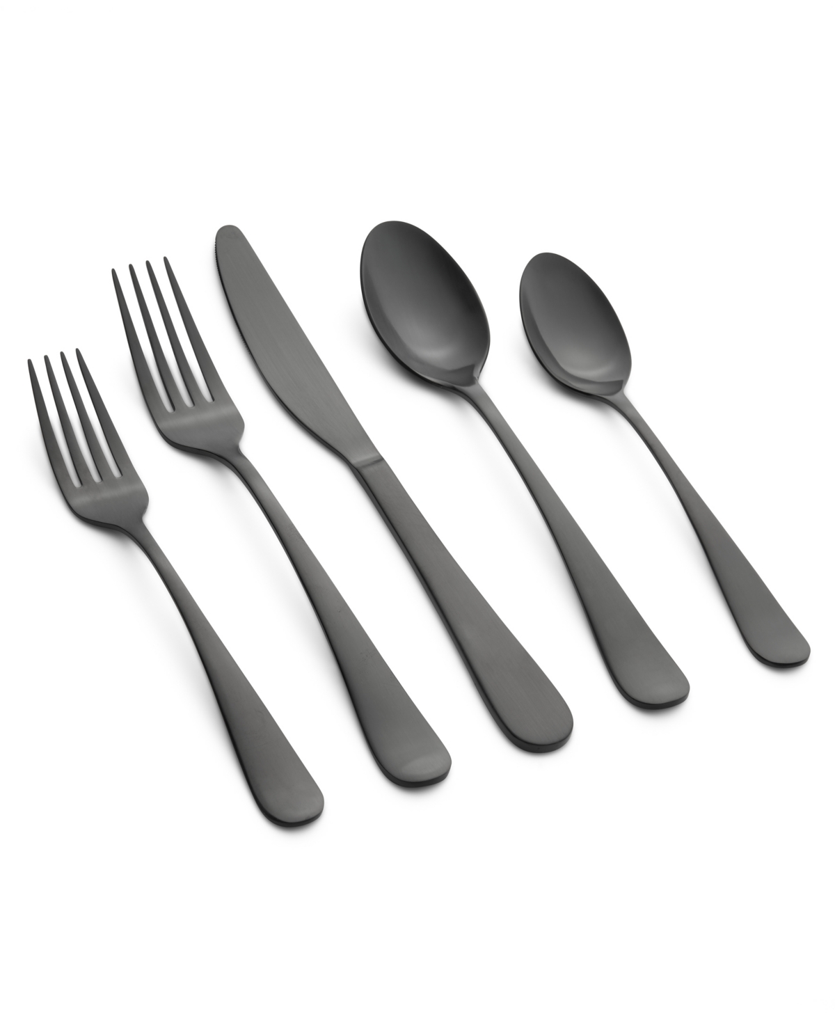 Cambridge Silversmiths Rhiannon Black Satin 20-Piece Flatware Set, Service for 4