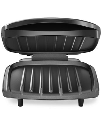 GEORGE FOREMAN Classic-Plate Indoor Grill - 2 Servings - 36 - Black  GR0040BC