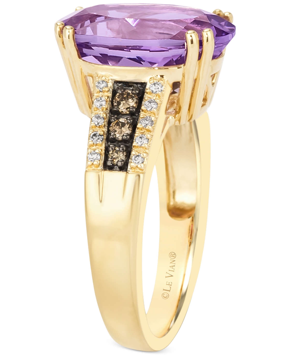 Le Vian Grape(3-7/8 ct. t.w.) & Diamond (1/5 ct. t.w.) Statement Ring in 14k Gold - Amethyst