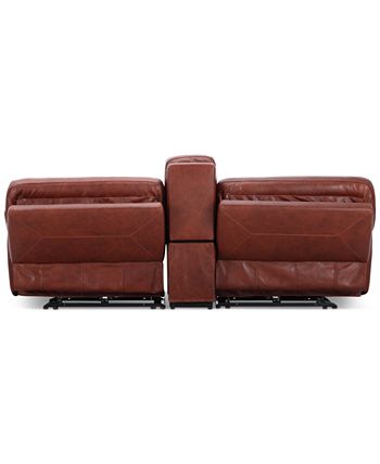 Furniture - Thaniel 3-Pc. Leather Sofa with 2 Power Recliners and 1 USB Console