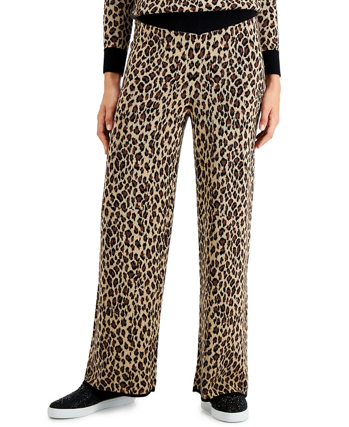 Charter Club Leopard Print Sweater Pants Created for Macy s Macy s