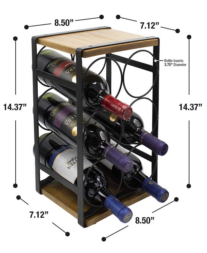 Sorbus Rustic Countertop Wine Rack Macy's