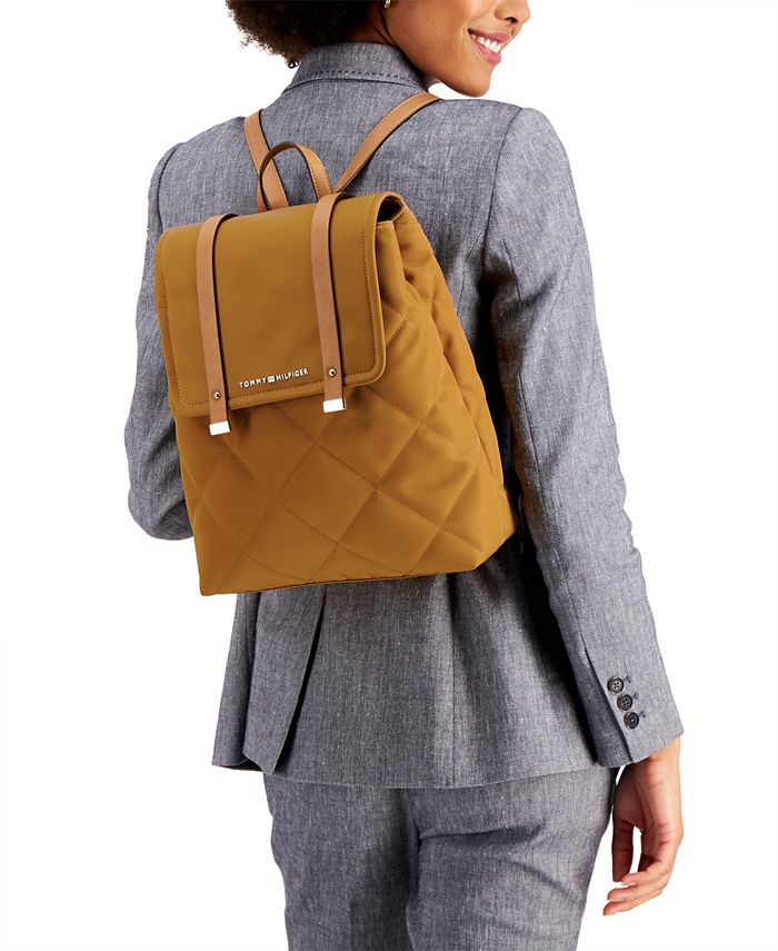 Tommy Hilfiger Amelia Nylon Flap Backpack & Reviews Handbags