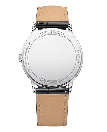 Baume & Mercier - Men's Swiss Classima Black Leather Strap Watch 40mm M0A10324