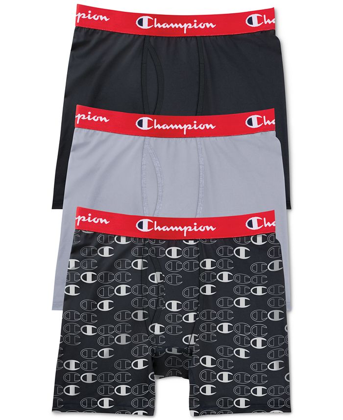 Champion Stretch Boxer Briefs - 3-Pack - Macy's