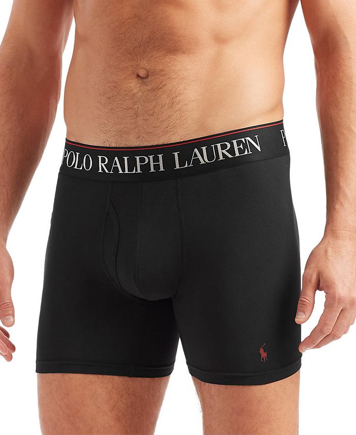 Polo Ralph Lauren Men's 4D Flex Cooling Microfiber Pocket Boxer Briefs -  Macy's