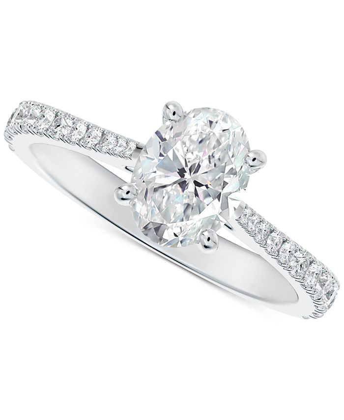 Tapered pave sales engagement ring