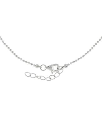 Cubic Zirconia Moon & Star Charm Ankle Bracelet in Sterling Silver, Created for Macy's