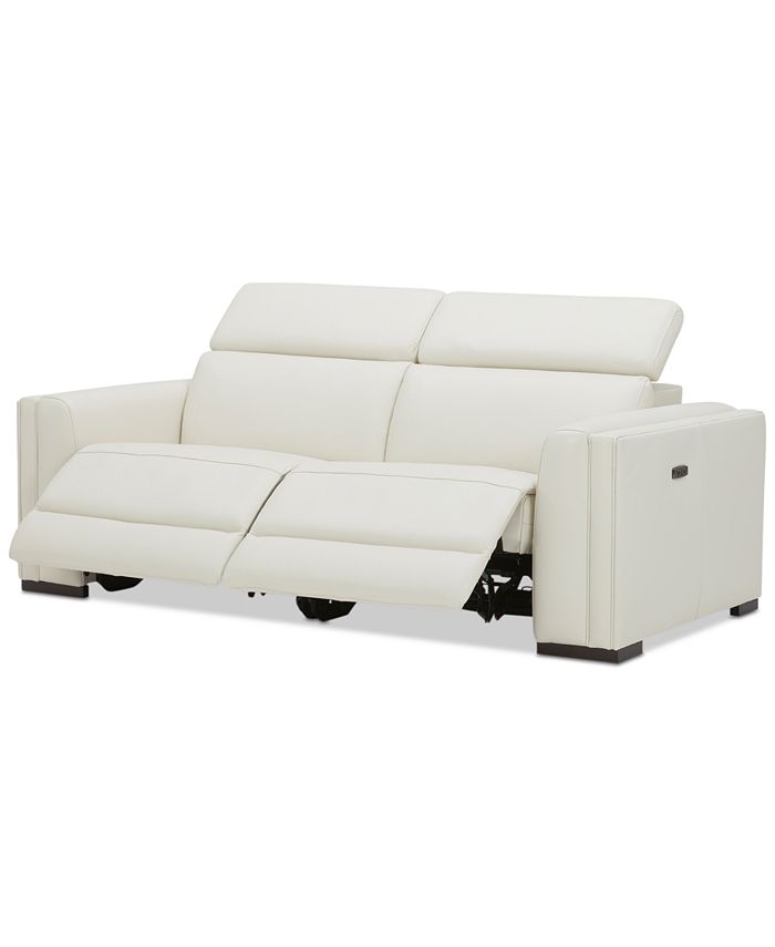 Furniture 2Pc. Leather Sofa with 2 Power Recliners, Created