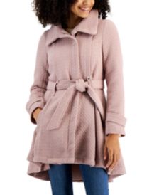 Juniors' Belted Skirted Coat