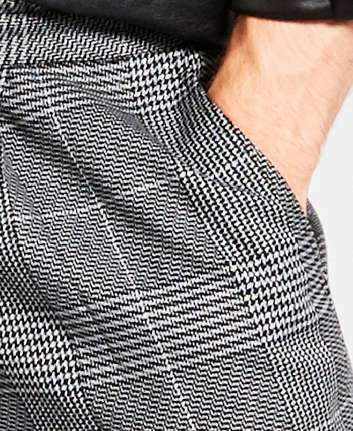 INC International Concepts Men's Glen Plaid Pants, Created for Macy's