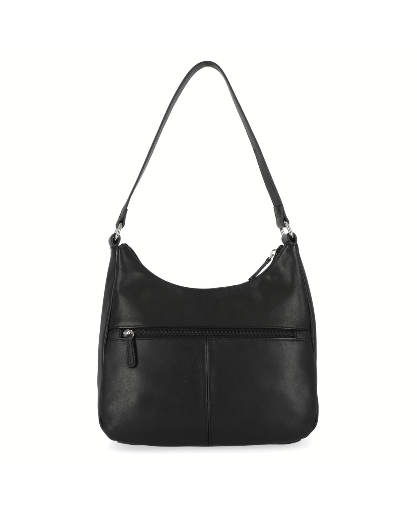 Женская сумка Giani Bernini Nappa Leather Hobo, цвет: Чёрный / Серебряный — фото 5