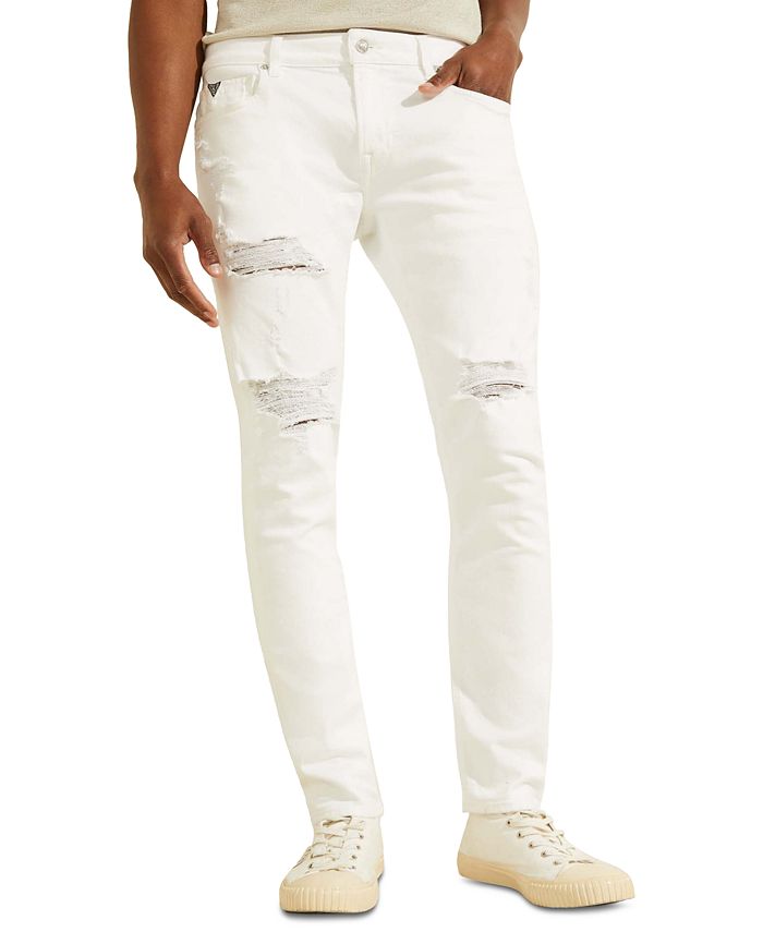 GUESS Men's Destroyed Painter's Skinny Jeans - Macy's