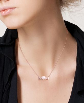 Cultured Freshwater Pearl (7mm) MOM 17" Pendant Necklace