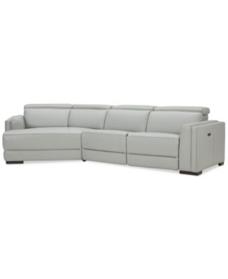 CLOSEOUT! Jenneth 3-Pc. Leather Sofa with 2 Power Motion Recliners and Cuddler