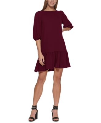 dkny burgundy dress