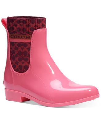 macy coach rain boots