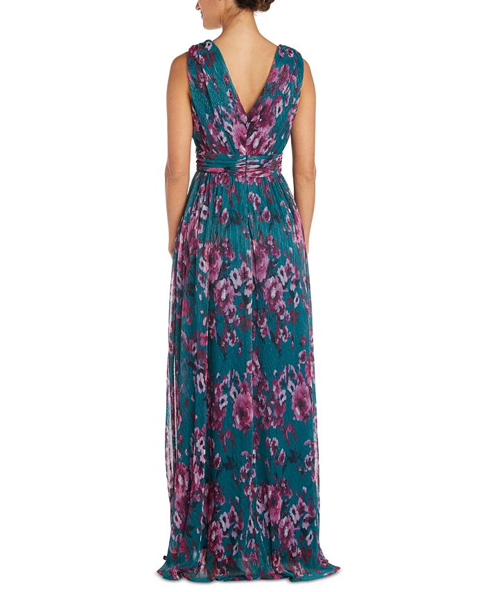 Nightway Plus Size V-Neck Floral-Print Gown - Macy's