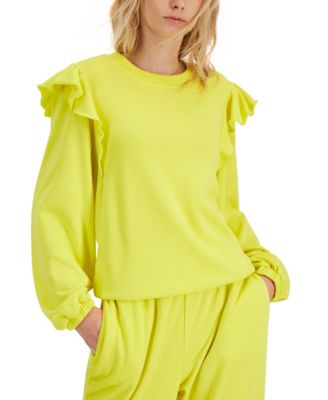 INC International Concepts - Cotton Ruffled-Shoulder Top