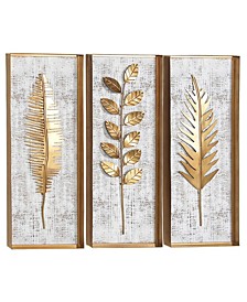 Contemporary Floral Wall Decor, Set of 3