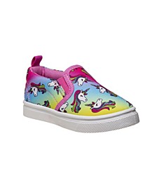 Toddler Girls Unicorn Slip-On Canvas Shoes