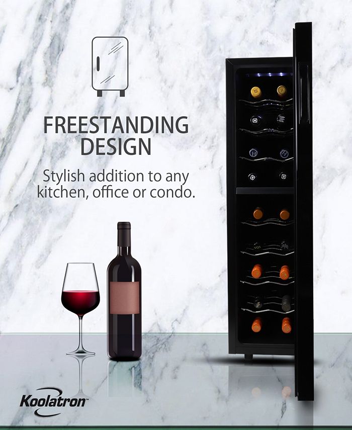 Koolatron Urban Series 18 Bottle Slim Dual Zone Wine Cooler, 1.9' Cubic Macy's