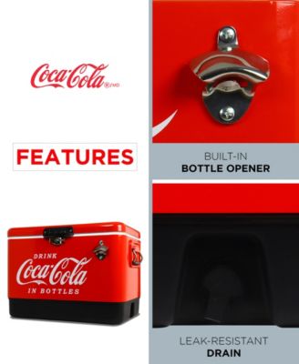 Koolatron Coca-Cola Ice Chest Beverage Cooler with Bottle Opener, 54 Quart