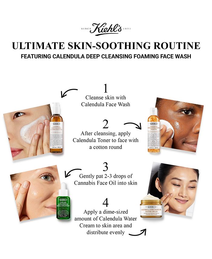 Kiehl's Since 1851 Calendula Deep Cleansing Foaming Face Wash, 16.9oz
