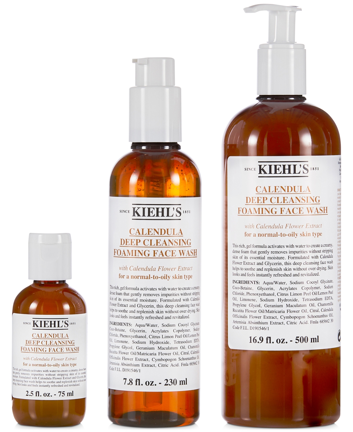 Kiehl's Since 1851 Calendula Deep Cleansing Foaming Face Wash, 16.9-oz