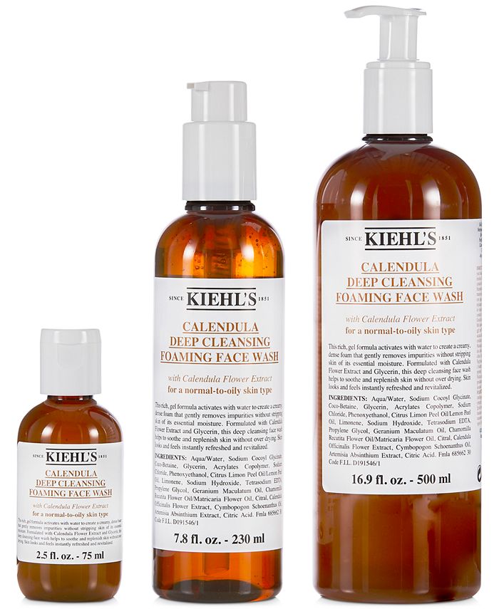 Kiehl's Since 1851 Calendula Deep Cleansing Foaming Face Wash, 16.9-oz