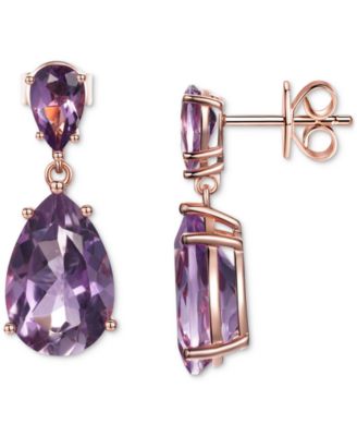 Macy's - Blue Topaz Pear Drop Earrings (14-3/8 ct. t.w.) in Sterling Silver (Also in Pink Amethyst)