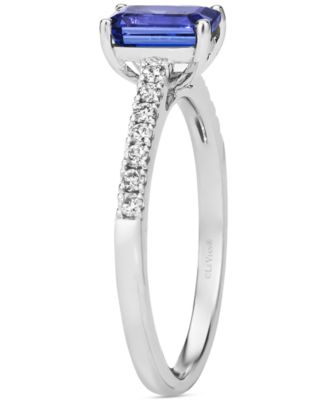 Blueberry Tanzanite (3/4 ct. t.w.) & Nude Diamond (1/5 ct. t.w.) in 14k White Gold